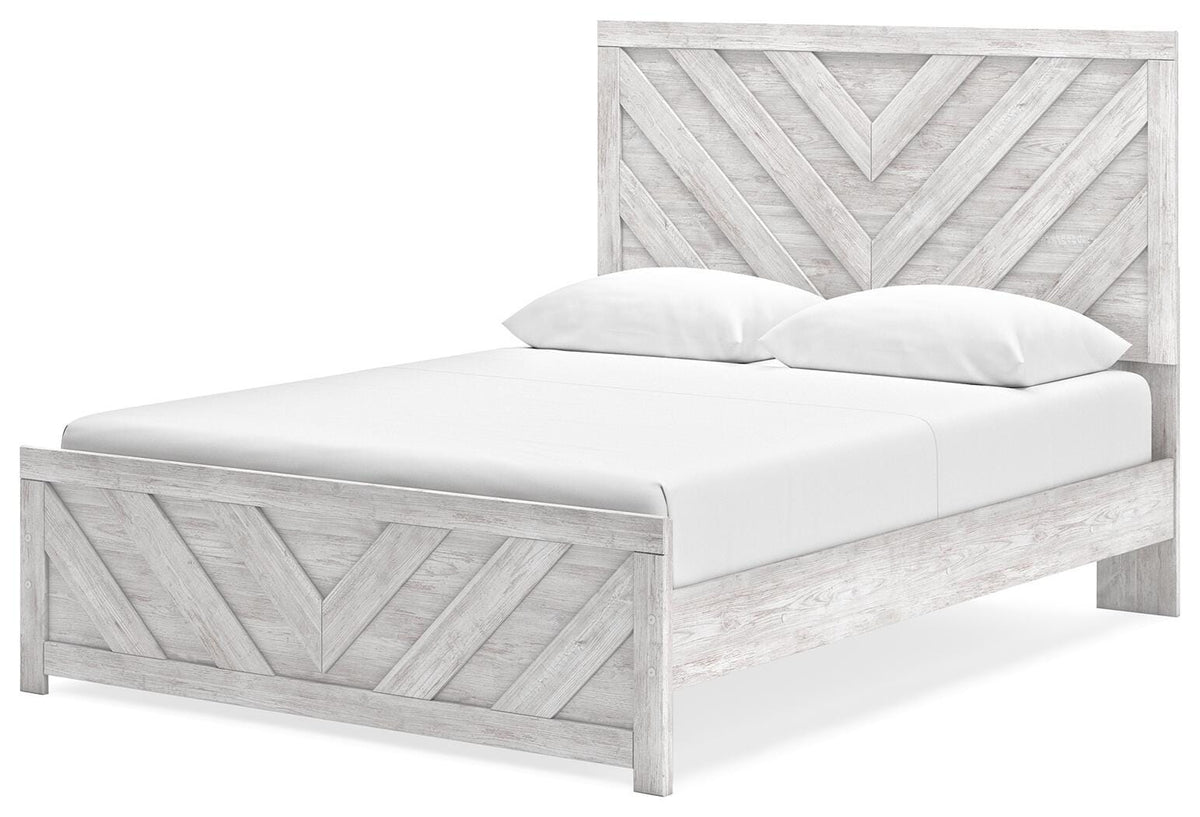 Cayboni Panel Bed, Dresser and Nightstand - Whitewash  (B3788-SI) - Image 15
