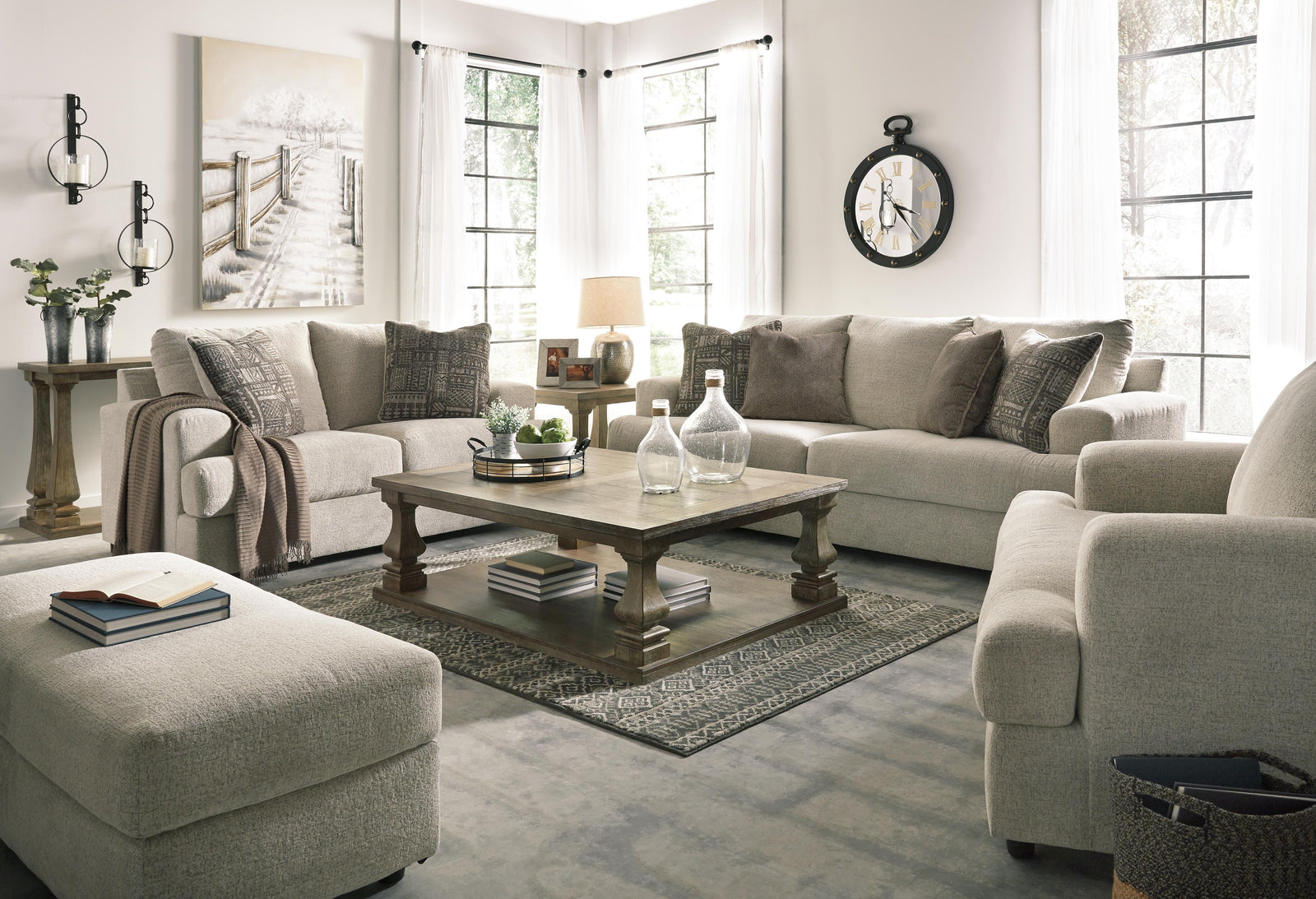 Soletren Sofa, Loveseat, Oversized Chair and Ottoman (95104-SI) - Image 6
