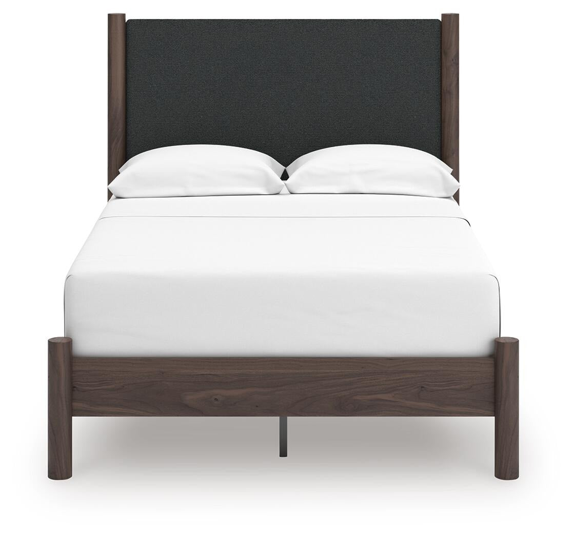 Pamytta Full Upholstered Platform Bed, Dresser and Mirror (PCB2614-SI) - Image 9