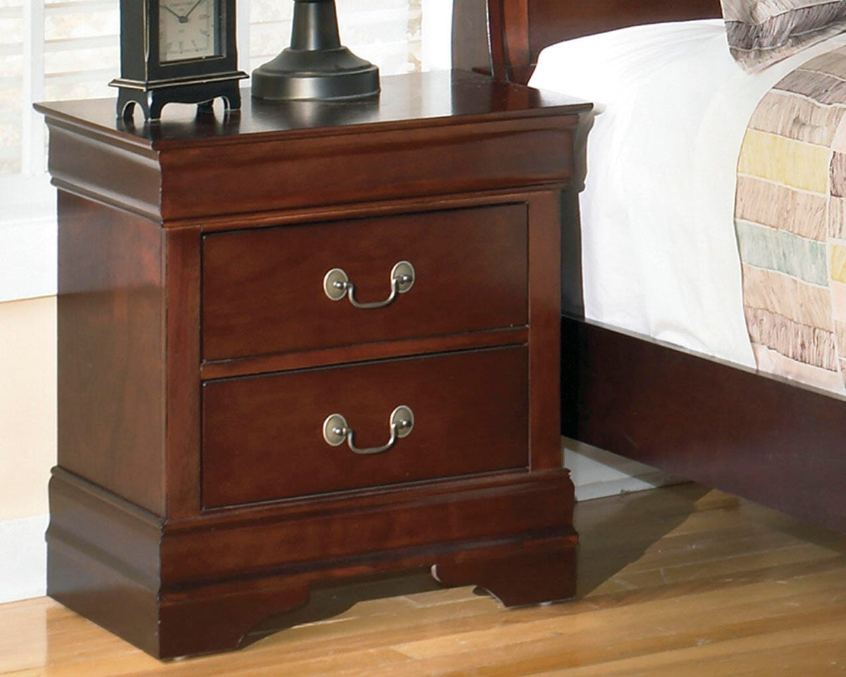 Alisdair Sleigh Bed and Nightstand - Reddish Brown  (B376-SI) - Image 7
