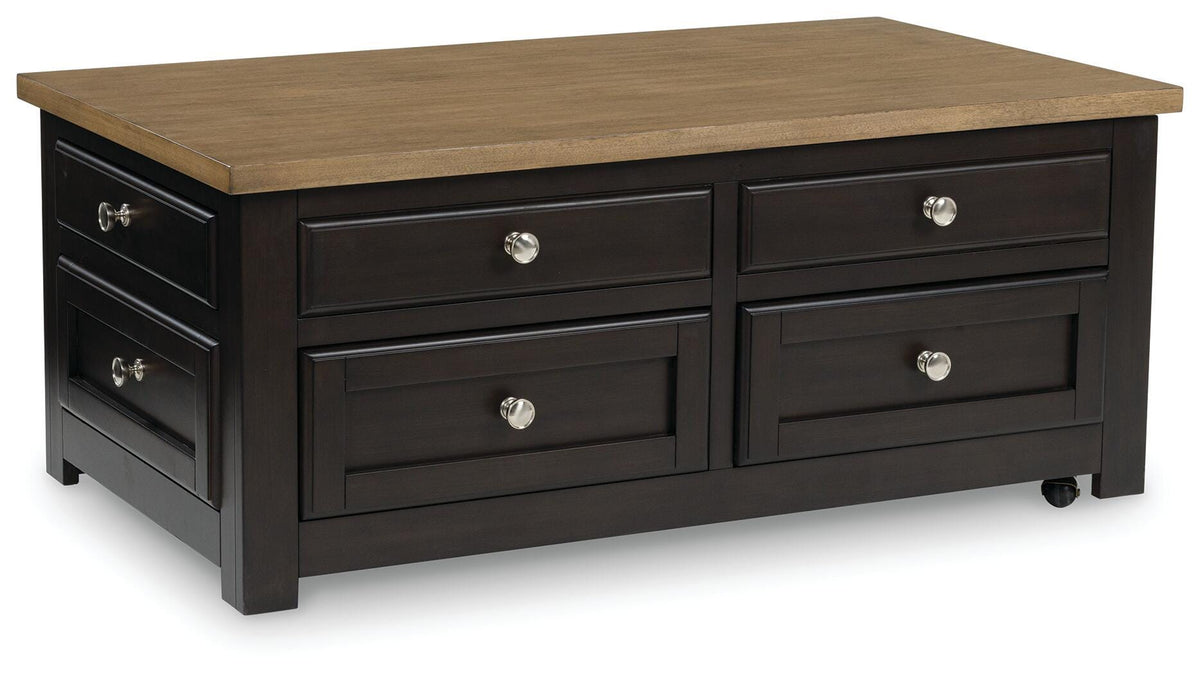 Drazmine Lift-Top Coffee Table - Brown  (T734-SI)