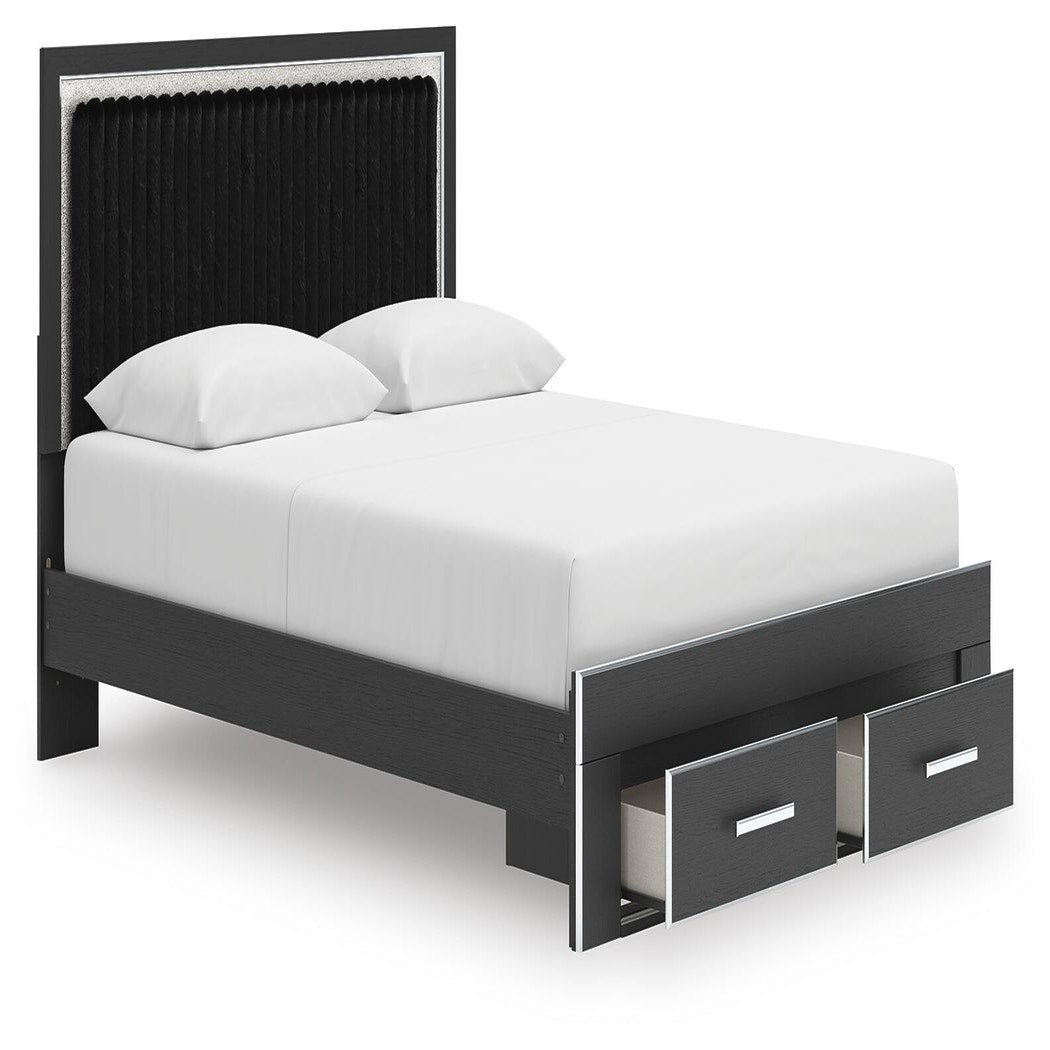 Zuraleus Queen Upholstered Panel Platform Storage Bed, Dresser and Mirror (PCB3380-SI) - Image 11