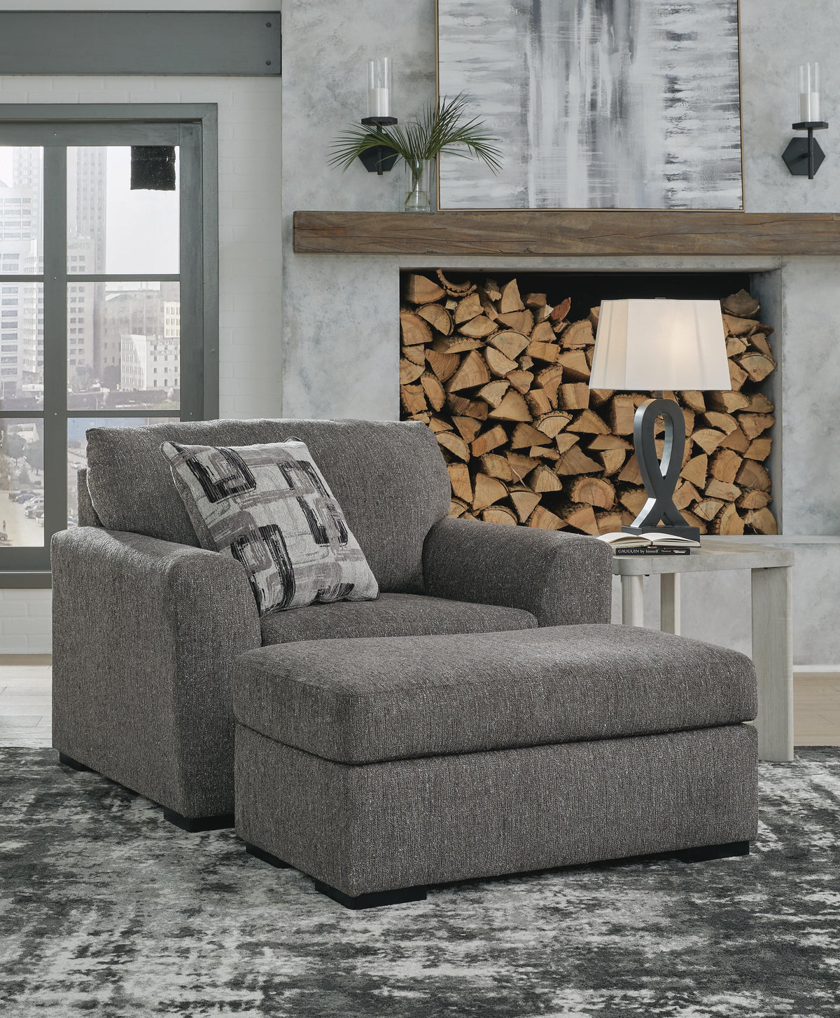 Gardiner Oversized Chair and Ottoman (52404-SI) - Image 10