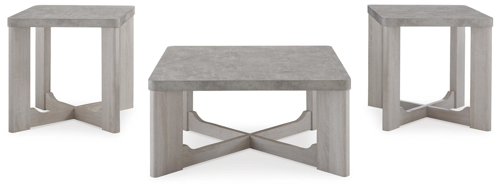 Garnilly Table (Set of 3) - Whitewash  (T247-SI) - Image 2