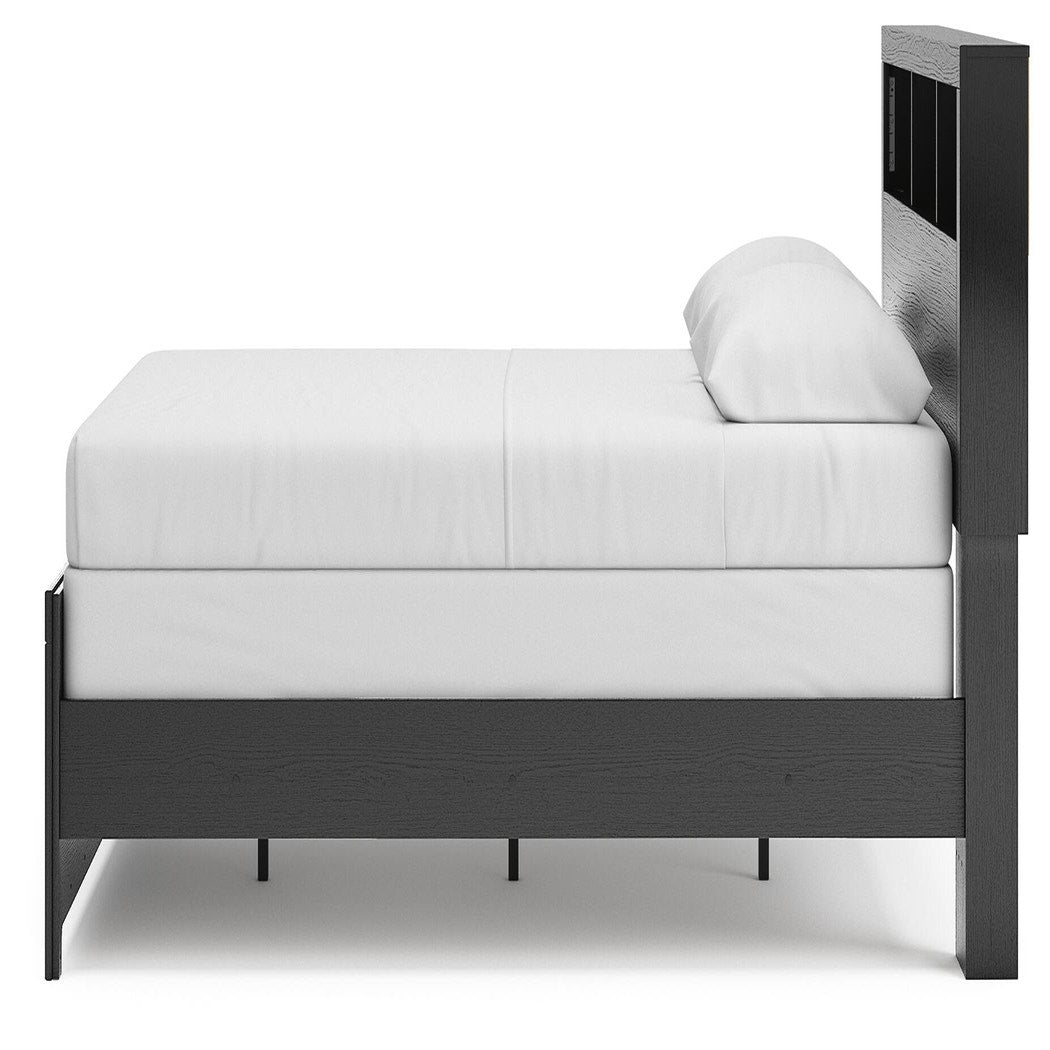 Broachmyn Queen Bookcase Panel Bed, Dresser, Mirror and Nightstand (PCB1118-SI) - Image 15