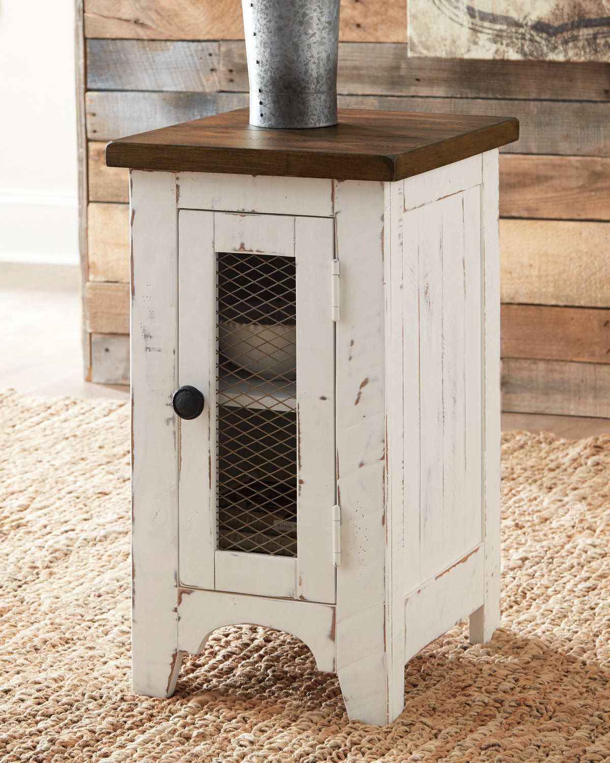 Wystfield Chairside End Table - White/Brown  (T459-SI) - Image 2