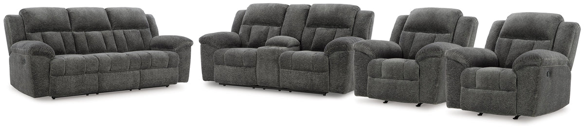 Frohn Reclining Sofa and Loveseat and 2 Recliners (37406-SI)