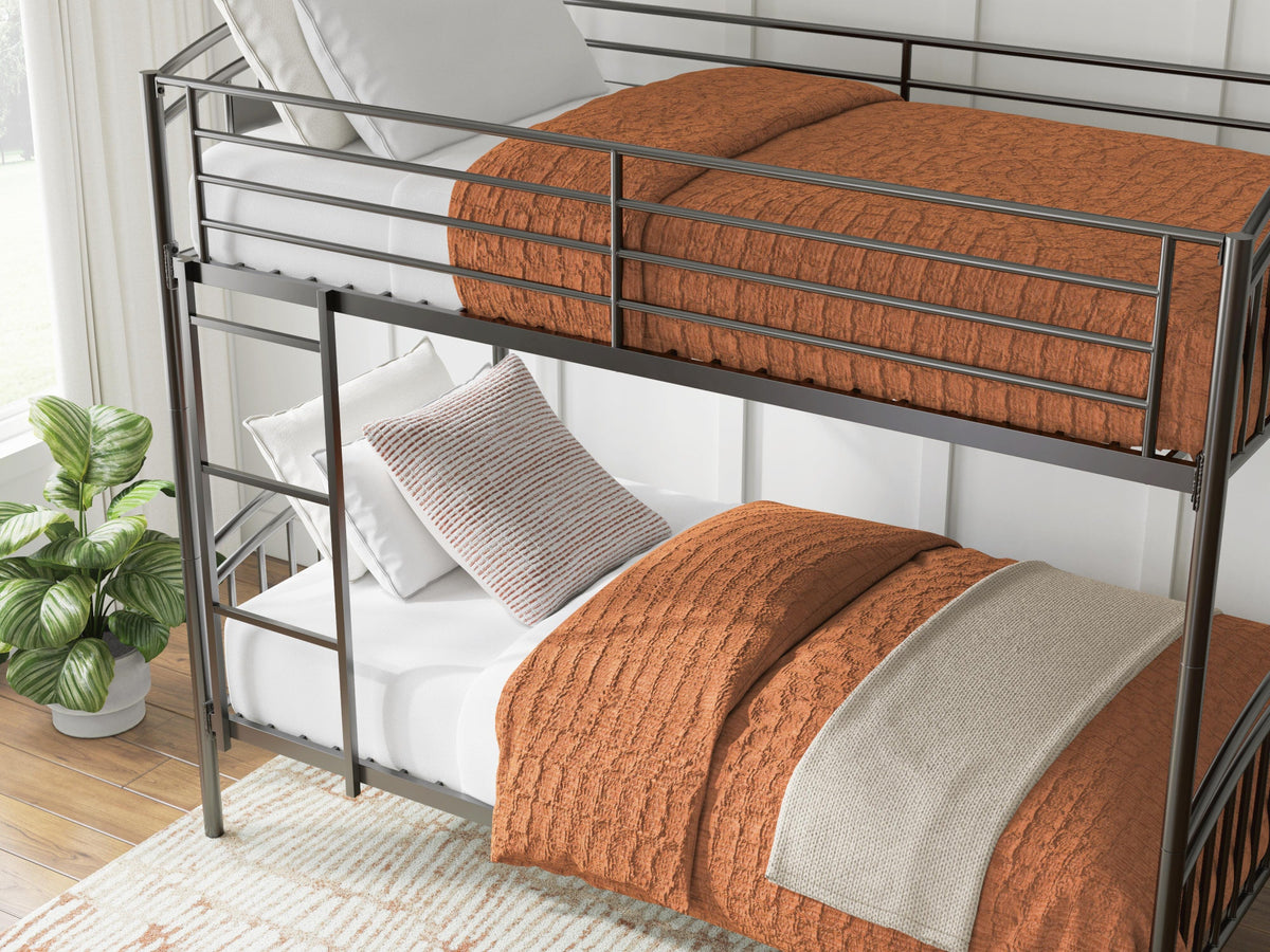 Lanceburg Twin over Twin Bunk Bed with Ladder (PCB400-SI) - Image 10