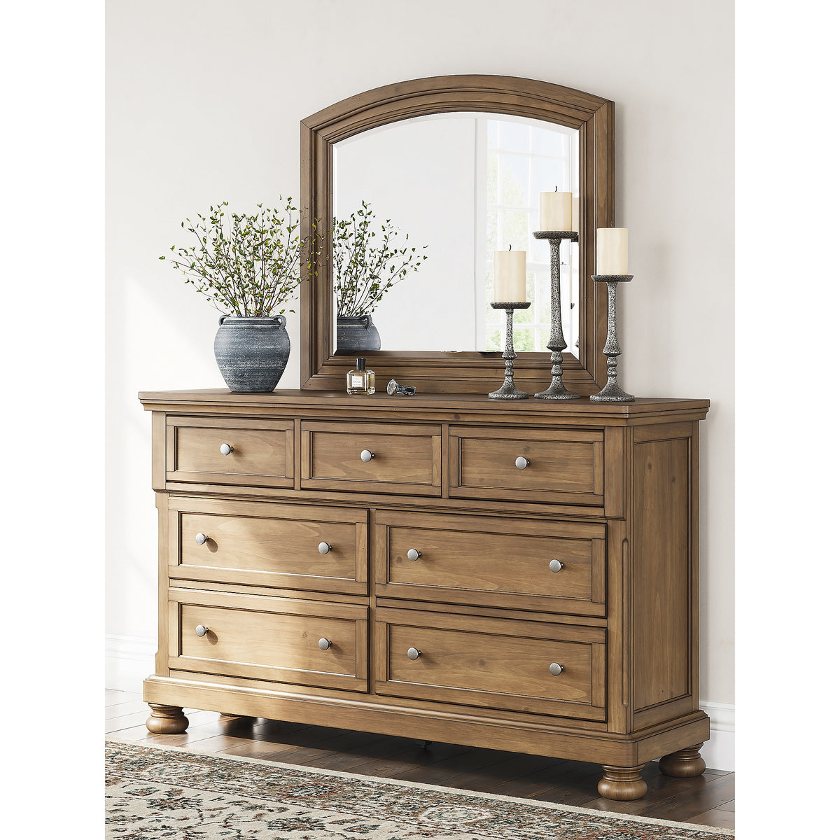 Feddinger Queen Sleigh Storage Bed, Dresser and Mirror (PCB779-SI) - Image 16