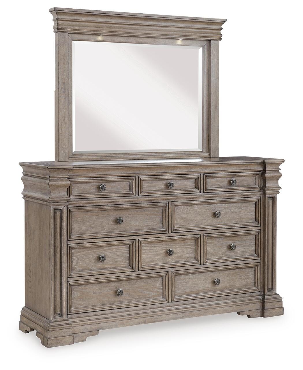 Blairhurst Dresser and Mirror - Light Grayish Brown  (B916-SI) - Image 3