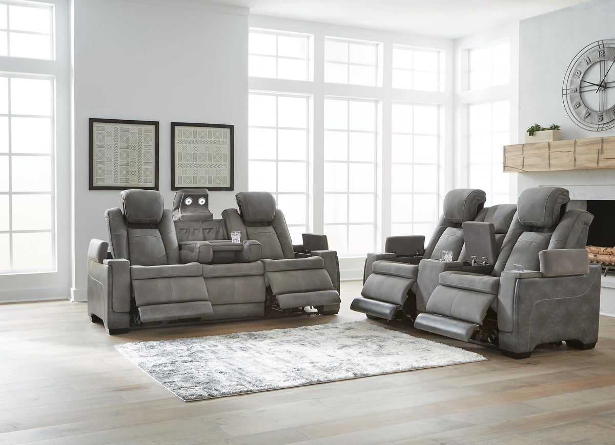 Next-Gen Durapella Power Reclining Sofa and Loveseat (22004-SI) - Image 3