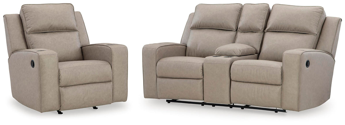 Lavenhorne Reclining Loveseat and Recliner (63307-SI)