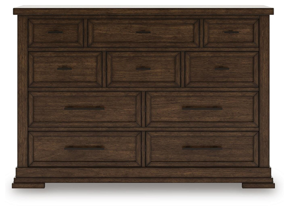 Taffenbrook Dresser - Medium Brown  (B849-SI)