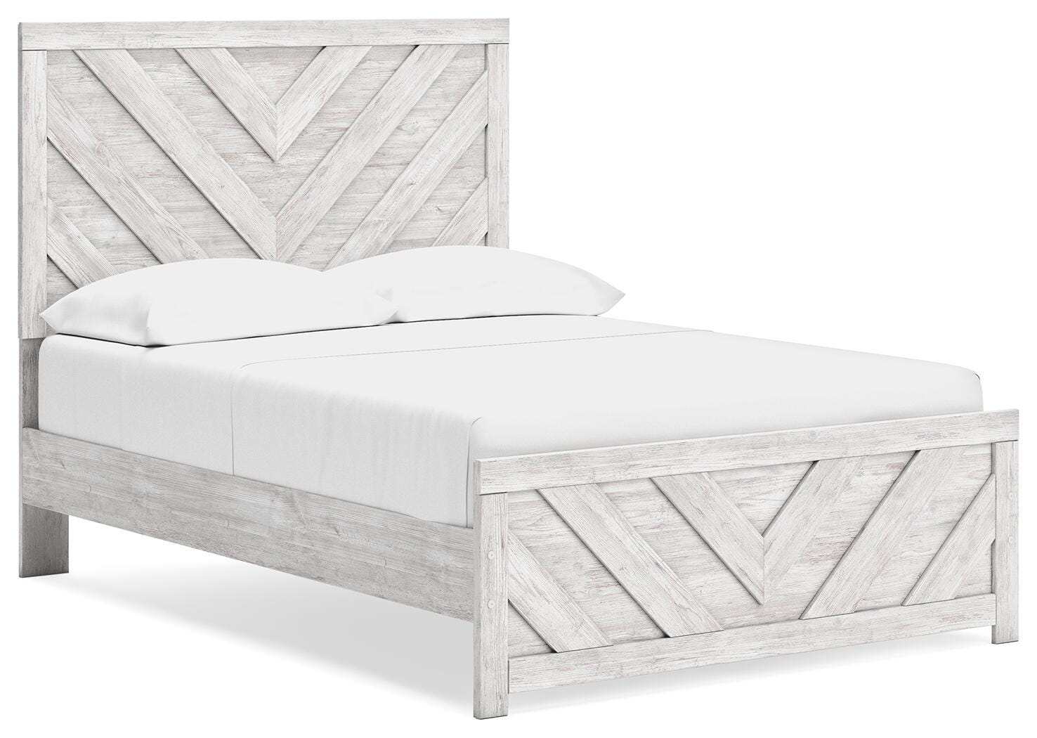Cayboni Panel Bed, Dresser, Mirror and Nightstand - Whitewash  (B3788-SI) - Image 10