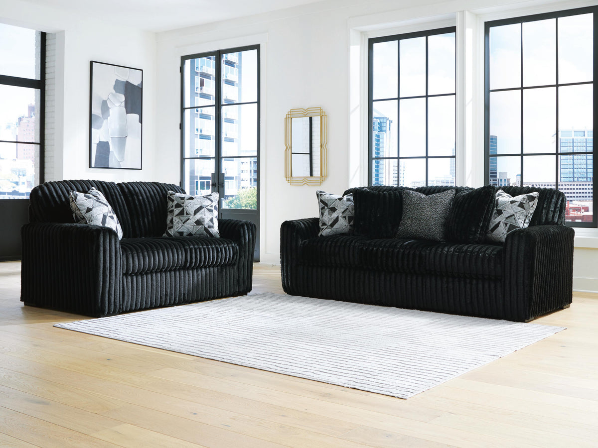Midnight-Madness Sofa and Loveseat (98103-SI) - Image 2