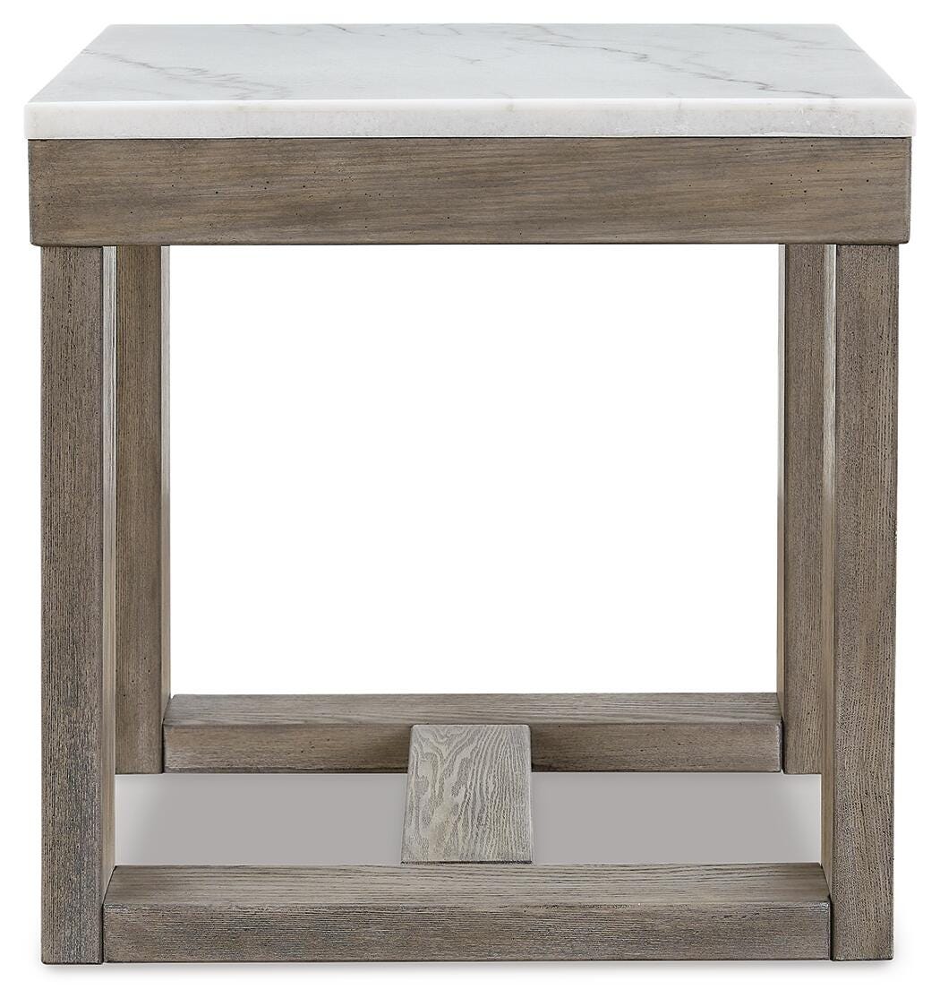 Loyaska Coffee Table and 2 End Tables - Brown/Ivory  (T789-SI) - Image 9