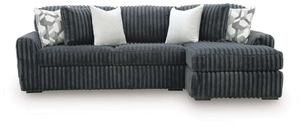 Midnight-Madness 2-Piece Sectional Sofa Chaise (98105-SI)