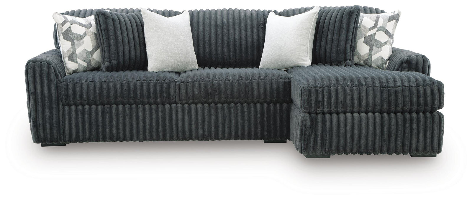 Midnight-Madness 2-Piece Sectional Sofa Chaise (98105-SI)