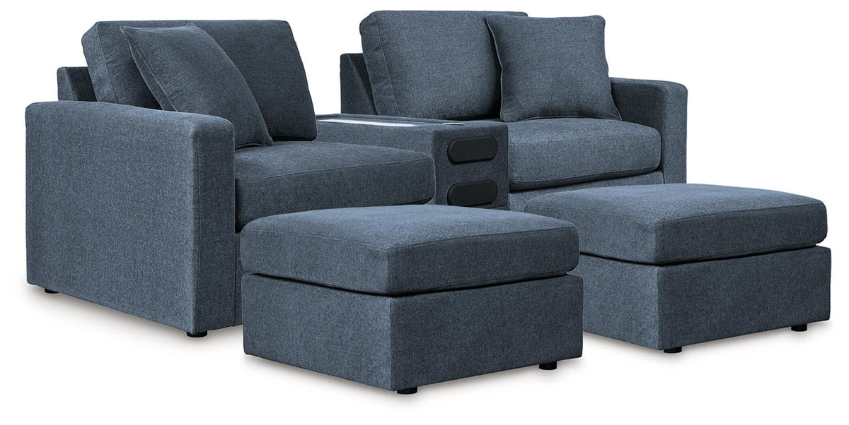 Modmax 3-Piece Sectional and 2 Ottomans (92121-SI)