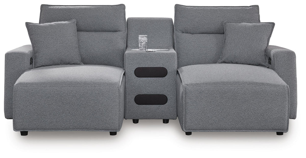 Modmax II 3-Piece Power Reclining Sectional with Chaise and Audio Console (65906-SI)