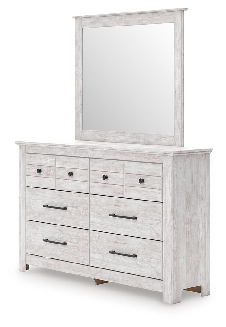 Makidern Queen Panel Bed, Dresser, Mirror and Nightstand (PCB1171-SI) - Image 8