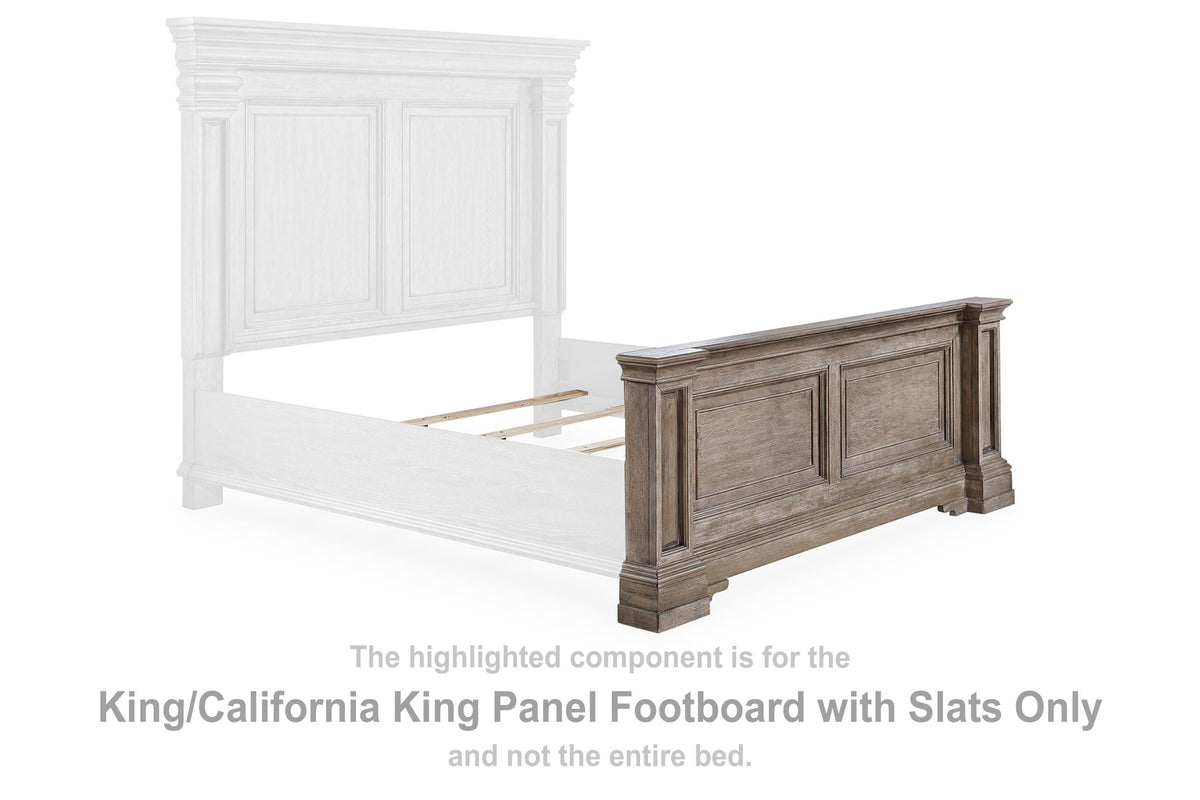 Blairhurst Panel Footboard with Slats - Light Grayish Brown  (B916-SI)