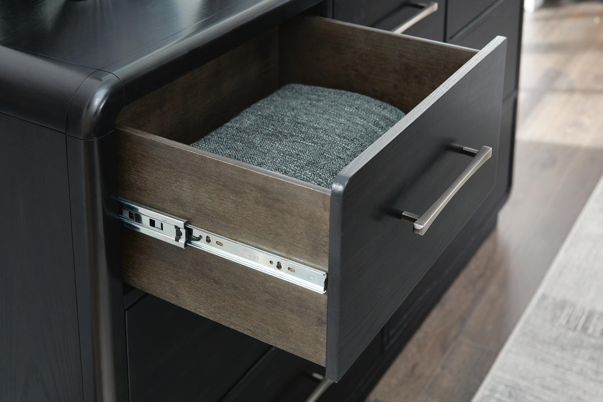 Rowanbeck Dresser - Black  (B821-SI) - Image 8