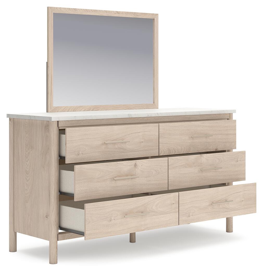Cadmori Upholstered Panel Bed, Dresser and Mirror (B2615-SI) - Image 4