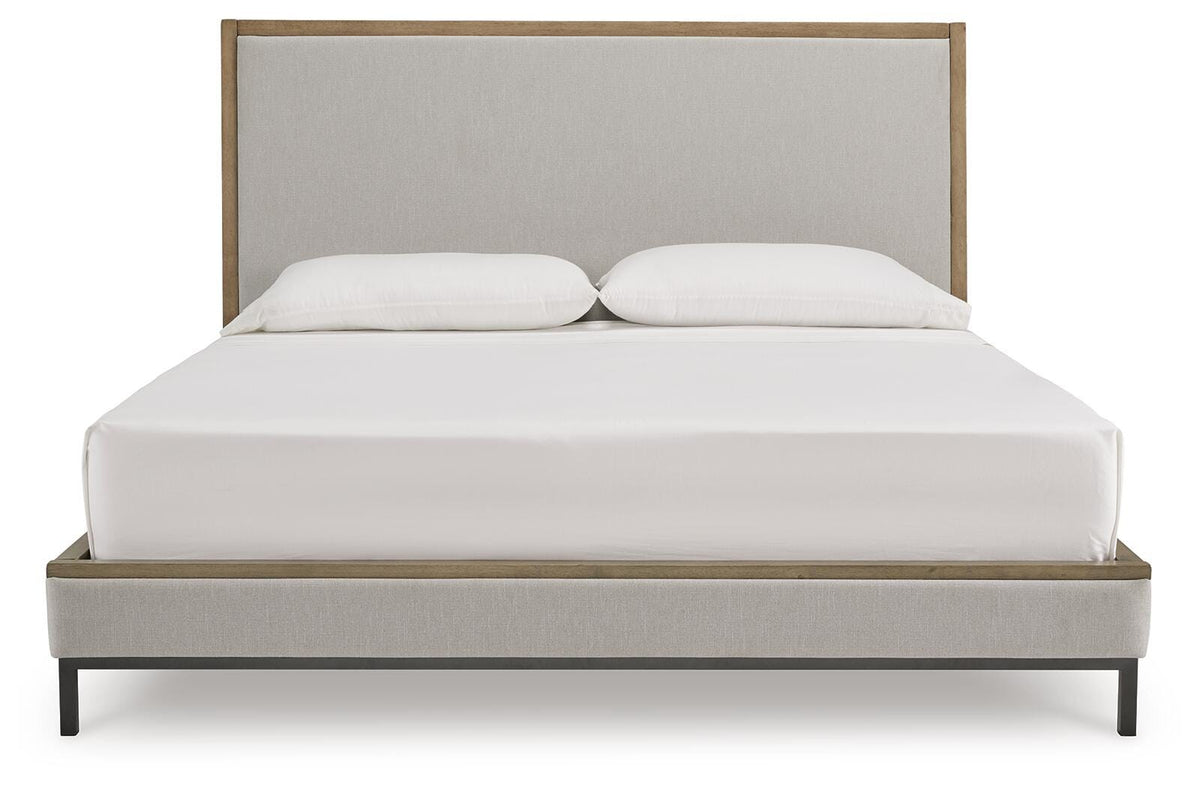 Tomtyn Upholstered Bed - Light Brown  (B622-SI) - Image 3