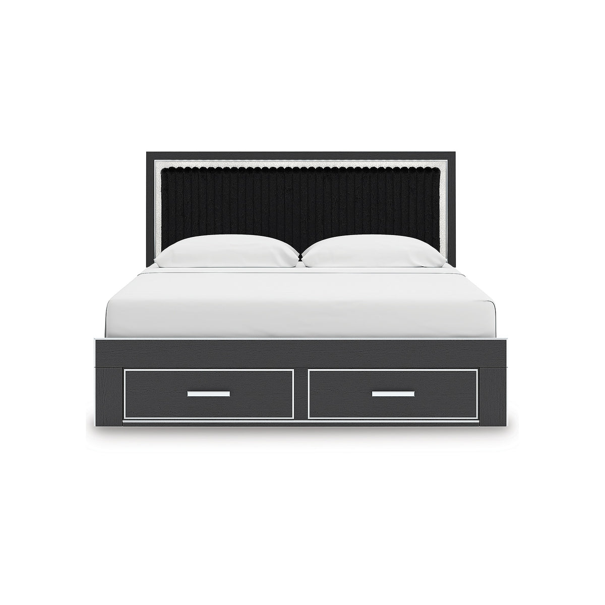 Zuraleus King Upholstered Panel Platform Storage Bed (PCB3380-SI) - Image 5
