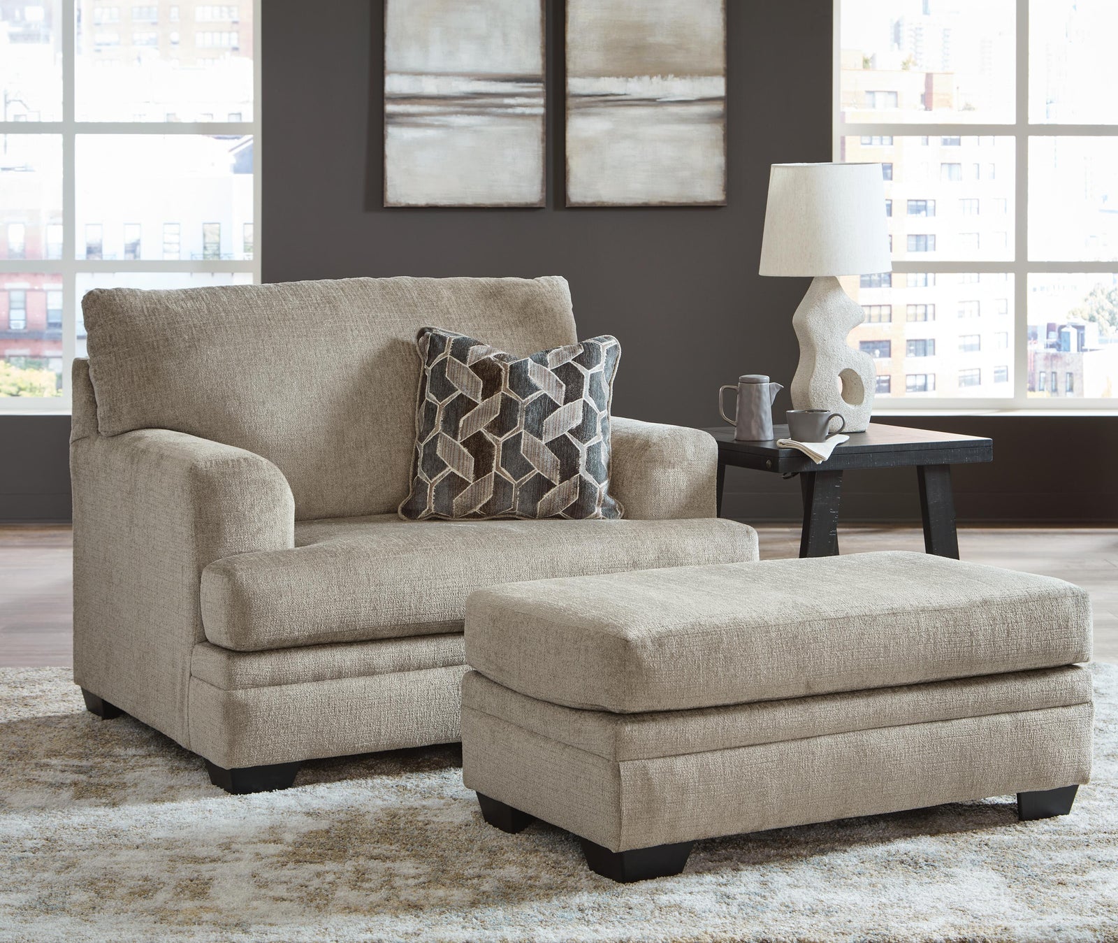 Stonemeade Oversized Chair and Ottoman (59504-SI) - Image 9