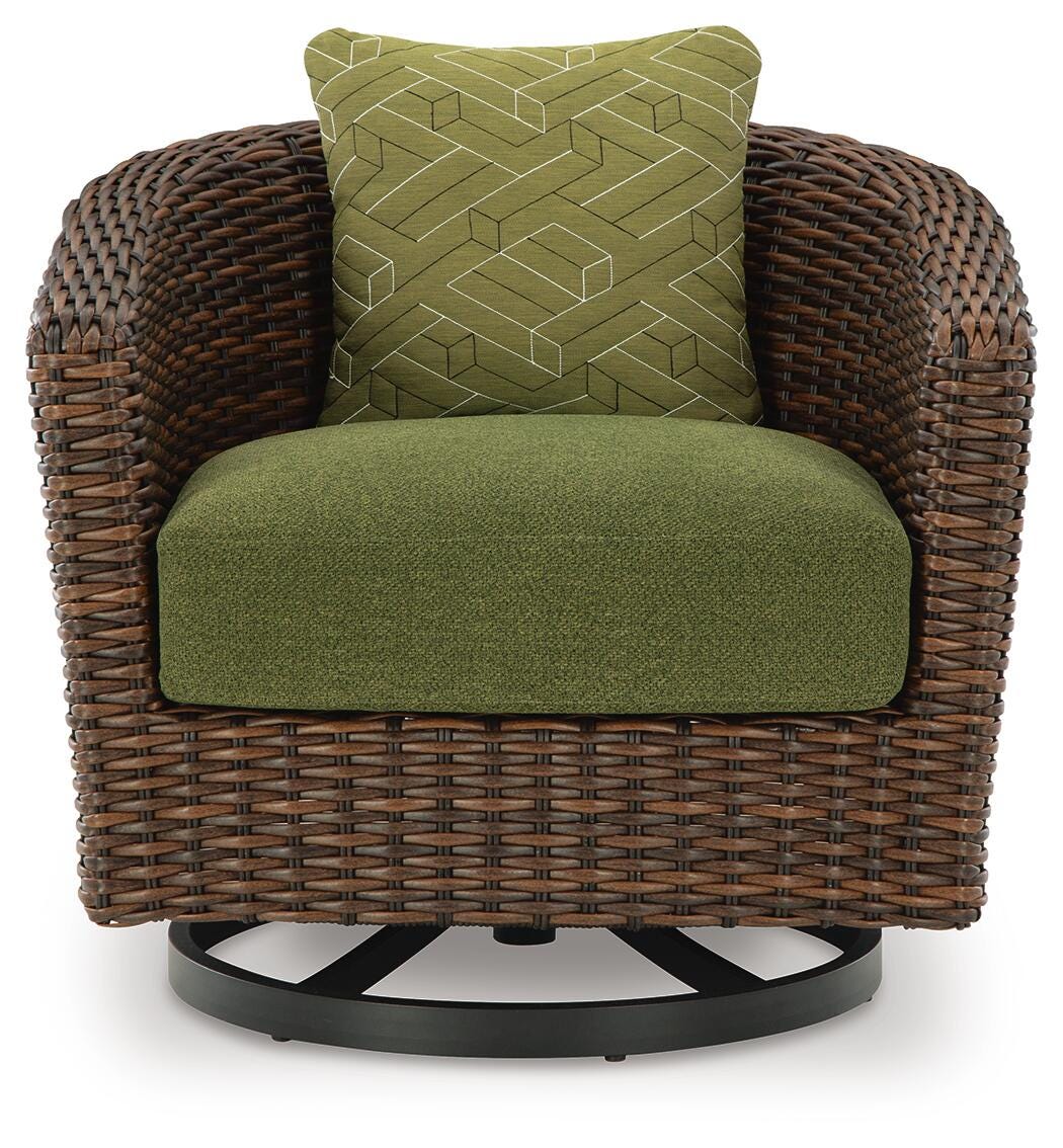 Horizon Hall Outdoor Sofa, 2 Lounge Chairs and 2 Ottomans (P572-SI) - Image 5