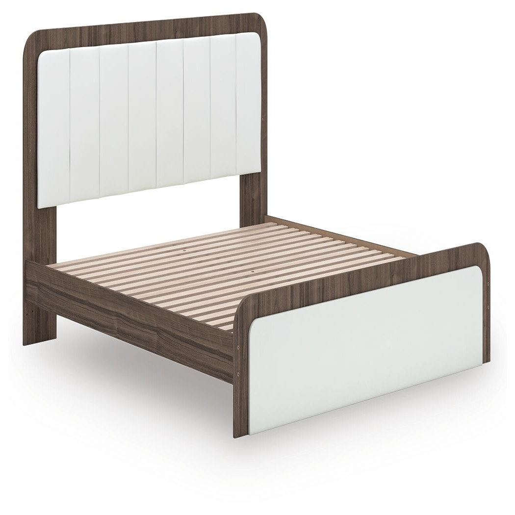 Kendanport King Upholstered Bed, Dresser and Mirror (PCB1108-SI) - Image 11