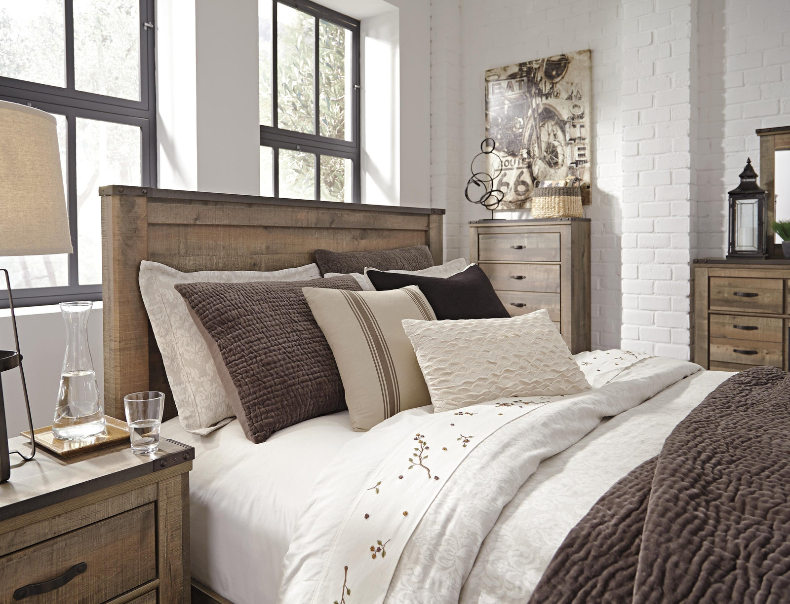 Trinell Panel Headboard - Brown  (B446-SI) - Image 15