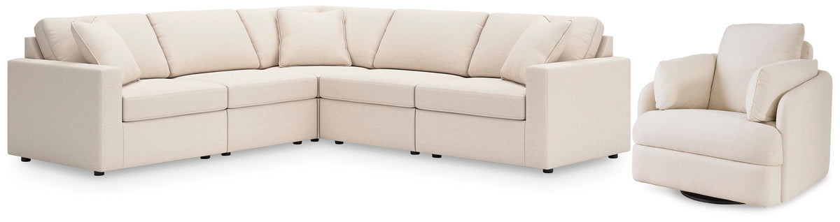 Modmax 5-Piece Sectional and Swivel Glider Recliner (92103-SI)