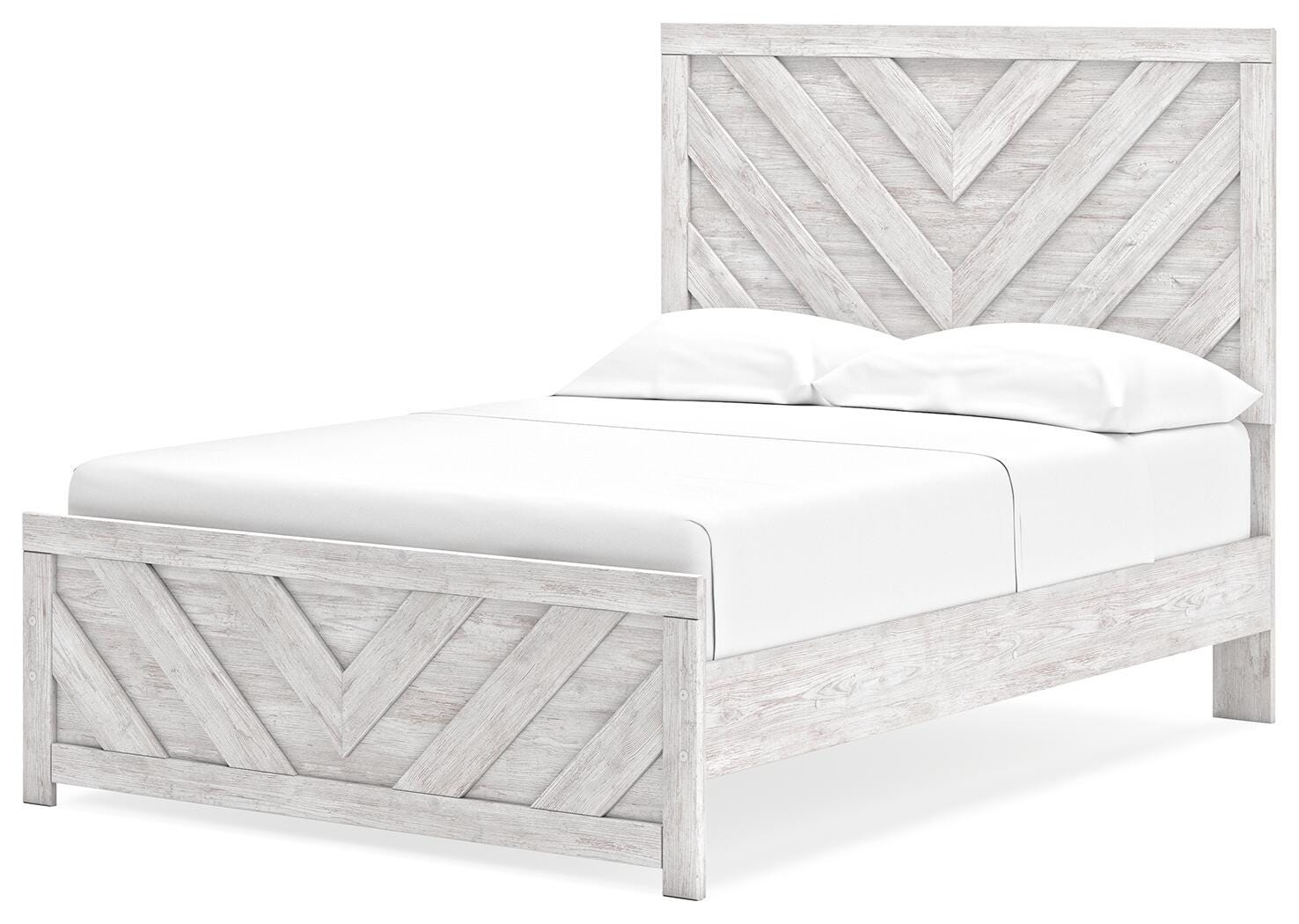 Cayboni Panel Bed, Dresser and Mirror - Whitewash  (B3788-SI) - Image 12