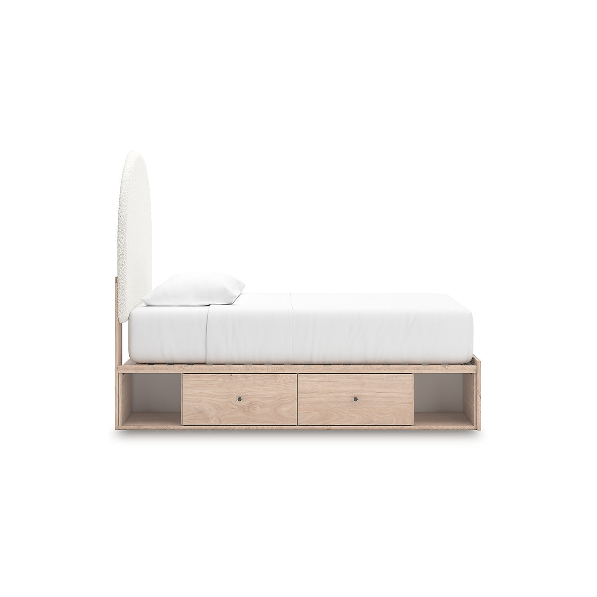Arloster Twin Upholstered Panel Bed with Storage (PCB1566-SI) - Image 8