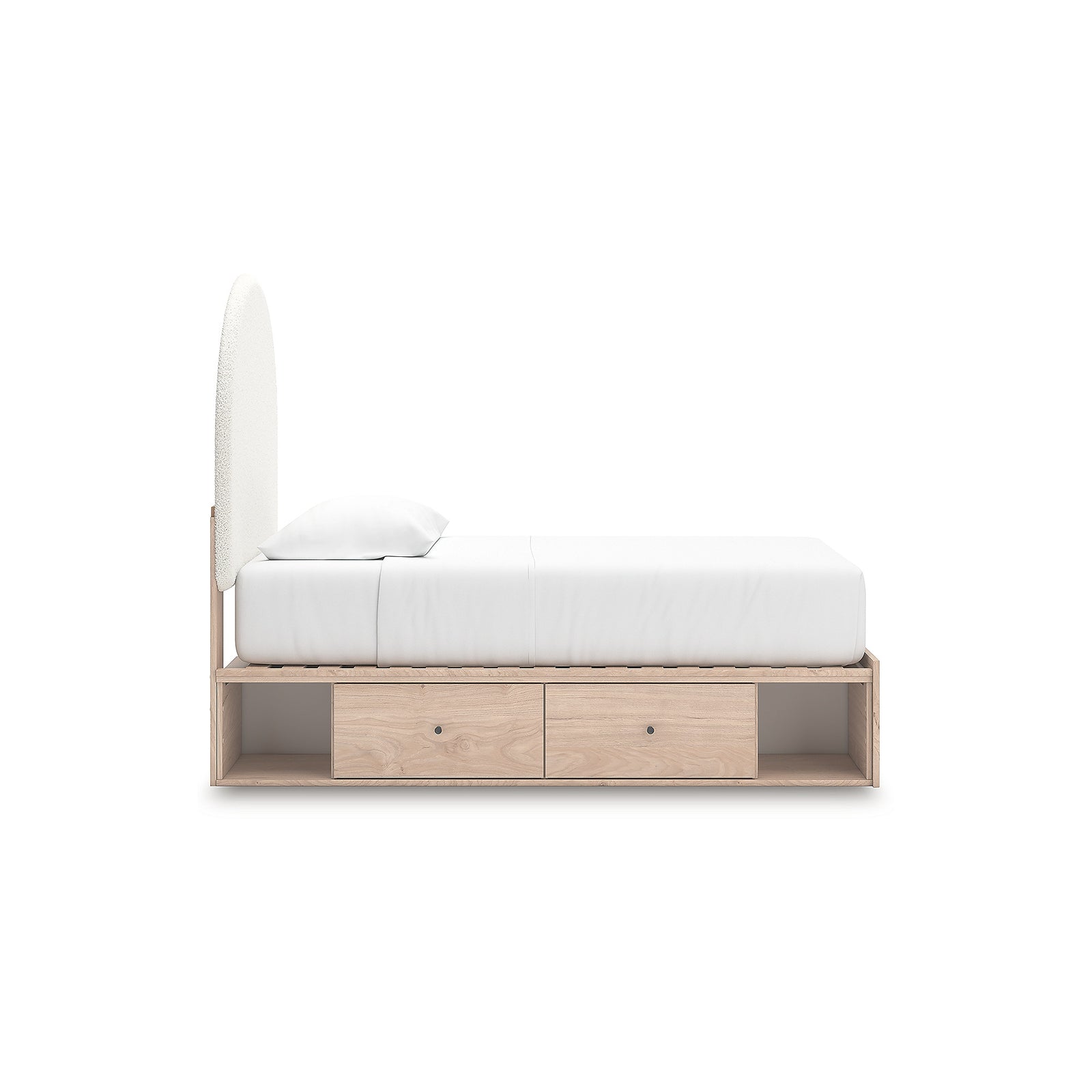 Arloster Twin Upholstered Panel Bed with Storage (PCB1566-SI) - Image 8