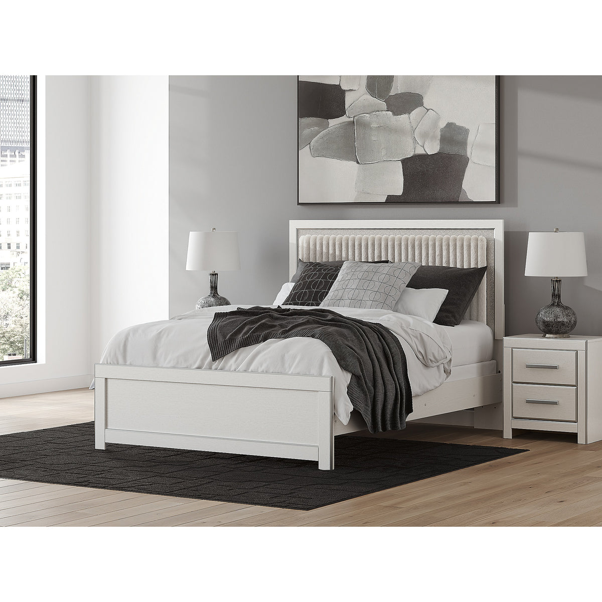 Zuraleus Queen Upholstered Panel Bed (PCB3381-SI) - Image 8