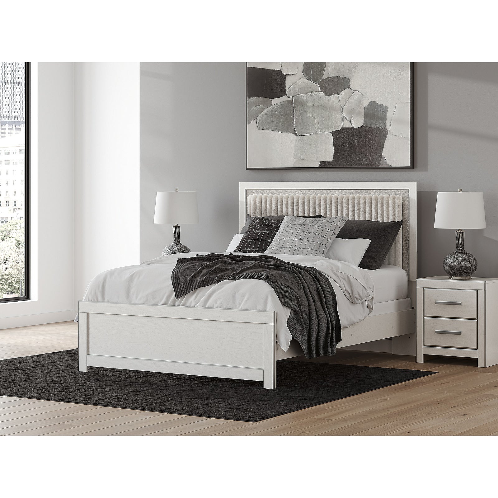 Zuraleus Queen Upholstered Panel Bed (PCB3381-SI) - Image 8