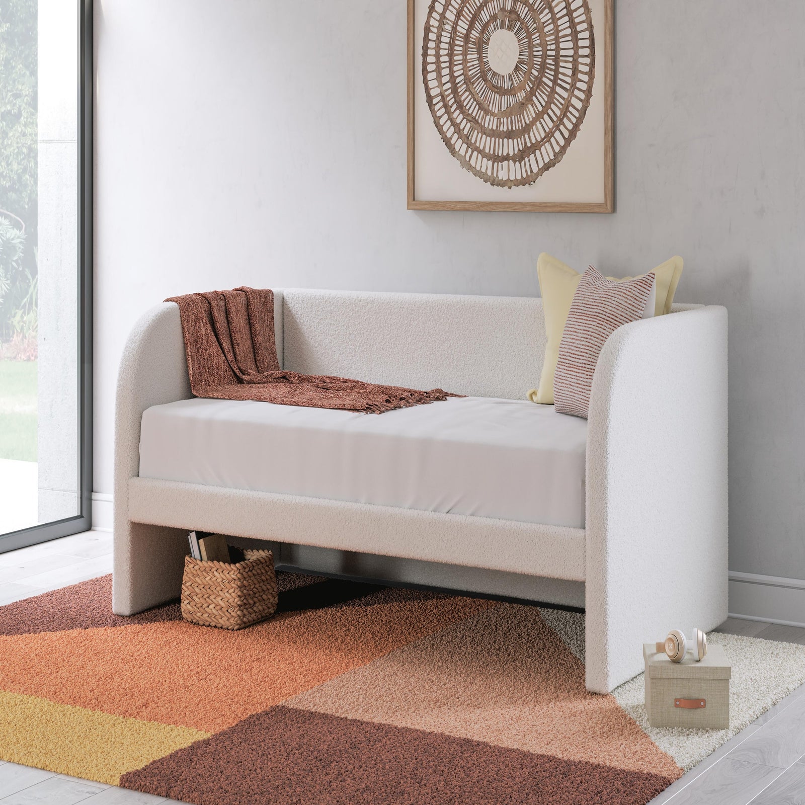Arloster Twin Upholstered Day Bed, Dresser and Mirror (PCB1566-SI) - Image 18
