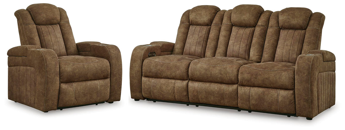 Wolfridge Power Reclining Sofa and Power Recliner (60703-SI)