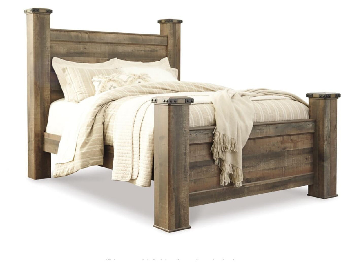 Trinell Poster Bed, Dresser and Mirror (B446-SI) - Image 3