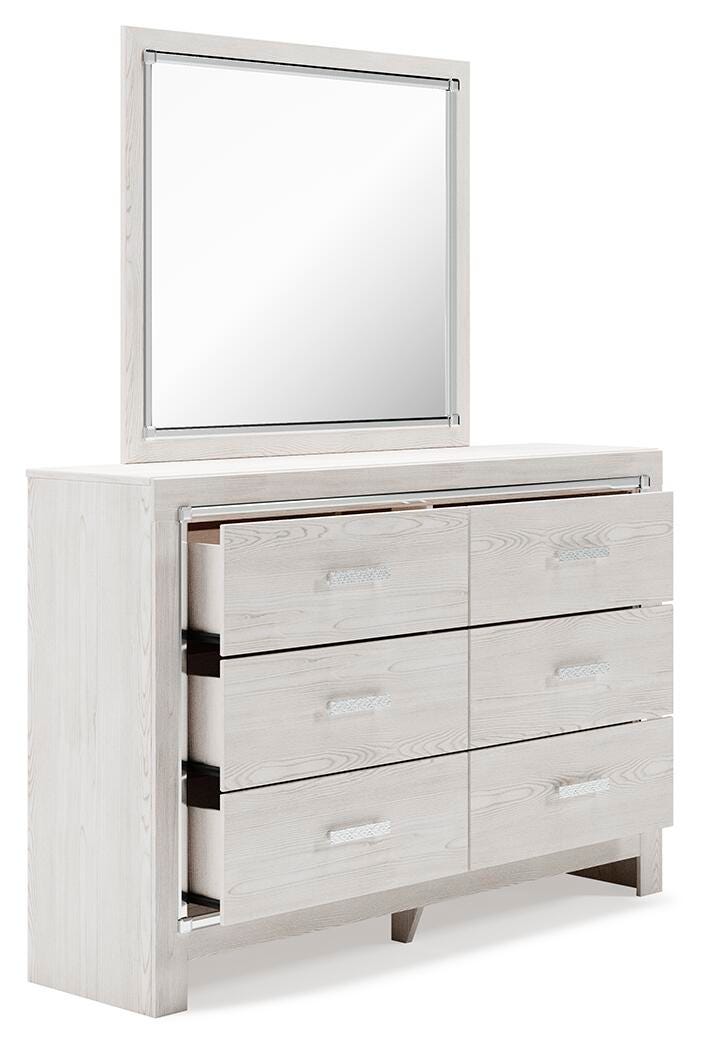 Altyra Platform Storage Bed, Dresser, Mirror, Chest and 2 Nightstands (B2640-SI) - Image 4