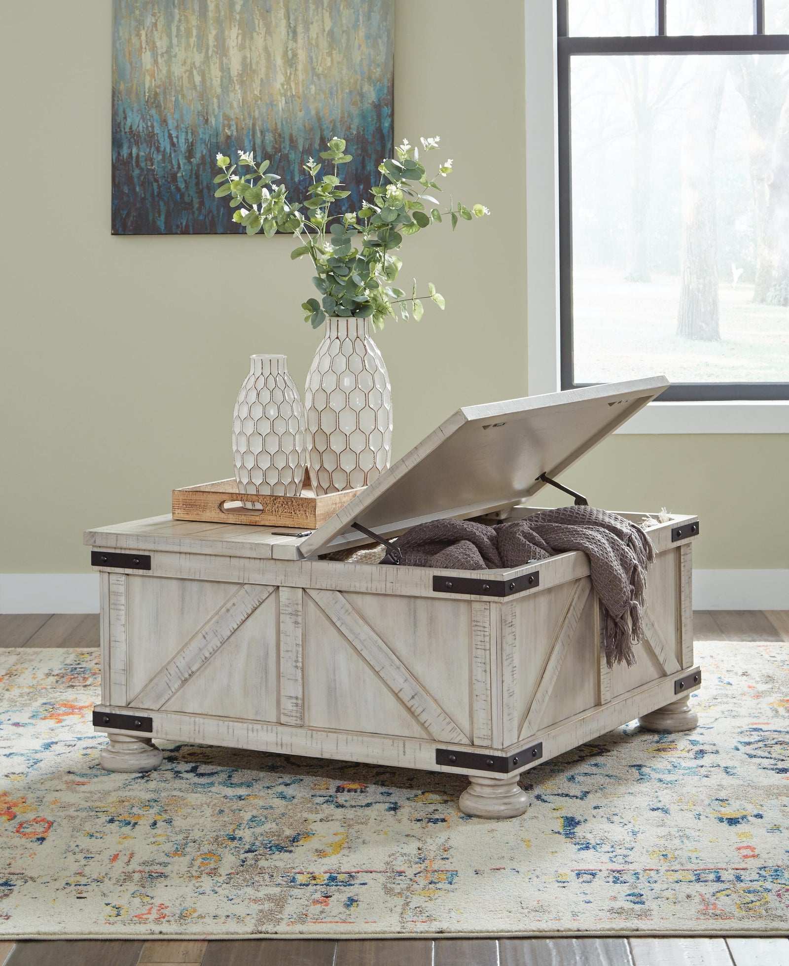 Carynhurst Coffee Table - Whitewash  (T929-SI) - Image 6