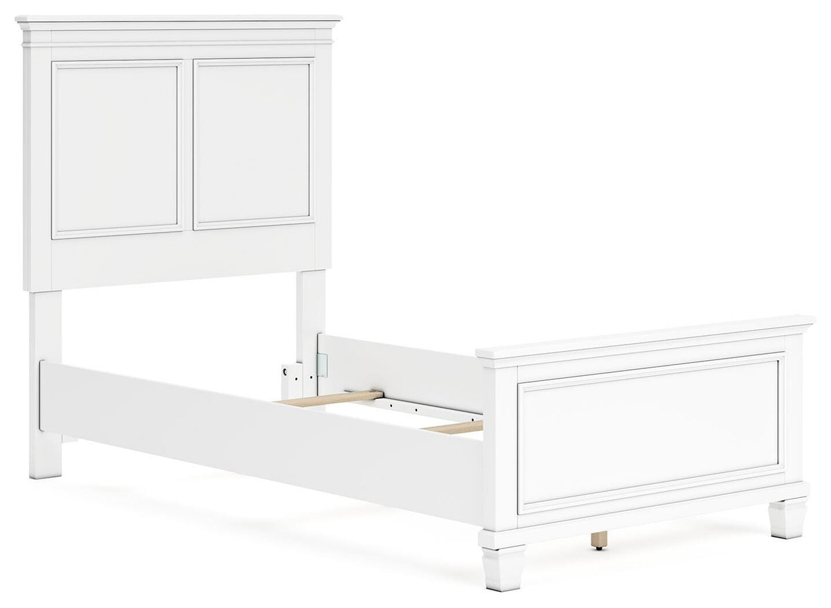 Fortman Panel Bed, Dresser and Mirror - White  (B680-SI) - Image 11