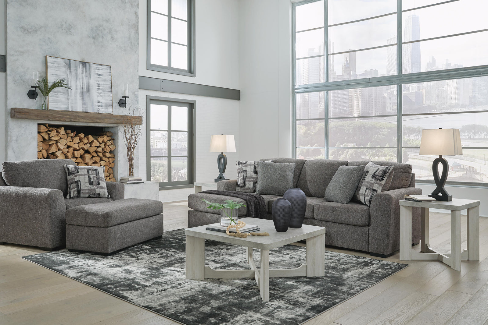 Gardiner Sofa Chaise and Ottoman (52404-SI) - Image 10