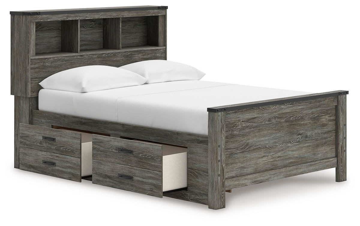 Frandern Bookcase Panel Bed with Storage, Dresser, Mirror and Chest (B4480-SI) - Image 19