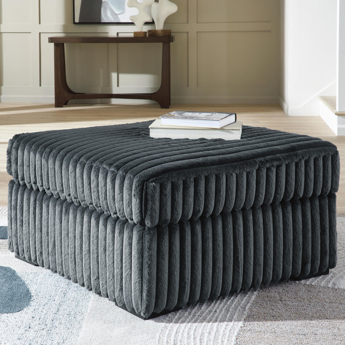 Midnight-Madness Oversized Accent Ottoman (98105-SI) - Image 4