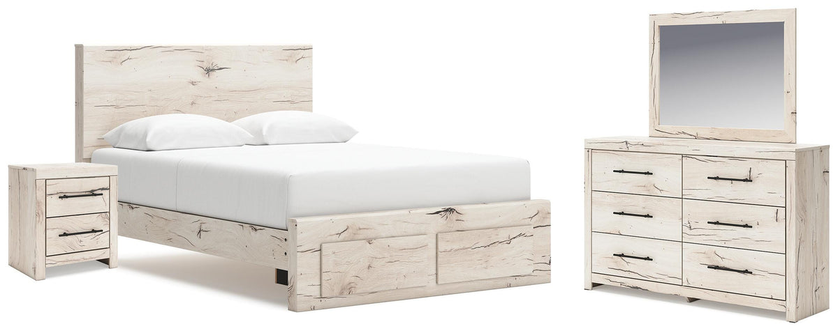 Lawroy Storage Bed, Dresser, Mirror, Nightstand - Light Natural  (B2310-SI)